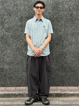 「FRED PERRY（フレッドペリー）のアイテム」を使った、BEAMSさん（メンズ・170cm）の夏コーディネート