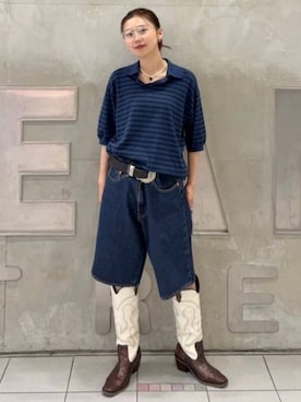 「Levi's（リーバイス）のアイテム（パンツ）」を使った、BEAMSさん（メンズ・163cm）の夏コーディネート