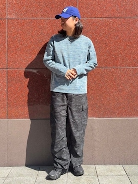 「BEAMS（ビームス）のM65 メッシュ カーゴパンツ（カーゴパンツ、ブラック系）」を使った、BEAMSさん（メンズ・170cm）の春コーディネート