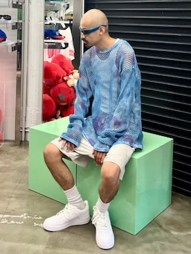 「メッシュ」｜BEAMSさん（メンズ・174cm）の夏コーディネート