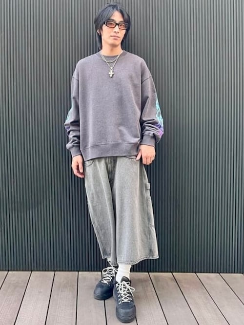 ワイドストレート クォーターレングス ペインターデニム（その他