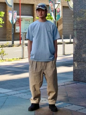「BEAMS PLUS（ビームスプラス）のアイテム」を使った、BEAMSさん（メンズ・174cm）の夏コーディネート