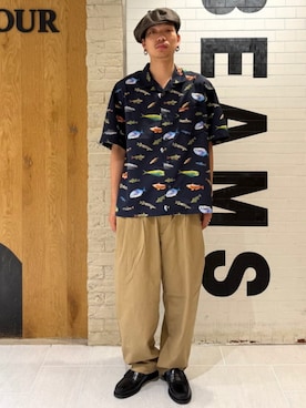 「Columbia（コロンビア）のアイテム」を使った、BEAMSさん（メンズ・174cm）の夏コーディネート