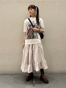 「FRED PERRY（フレッドペリー）の【別注】FRED PERRY / Mini Barrel Bag（ショルダーバッグ、ブラック系）」を使った、BEAMSさん（メンズ・173cm）の夏コーディネート