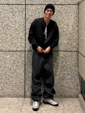 「アイテム（ニットキャップ/ビーニー）」を使った、BEAMSさん（メンズ・181cm）の秋コーディネート