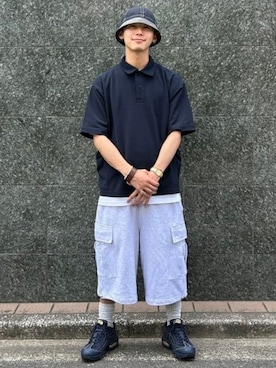 「アイテム（ハット）」を使った、BEAMSさん（メンズ・170cm）の夏コーディネート