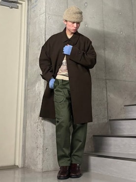 「アイテム（手袋）」を使った、BEAMSさん（メンズ・174cm）の秋コーディネート