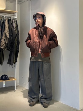 「アイテム（MA-1）」を使った、BEAMSさん（メンズ・174cm）の秋コーディネート