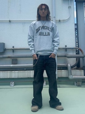 「Champion（チャンピオン）のアイテム」を使った、BEAMSさん（メンズ・177cm）の秋コーディネート