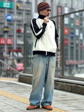 「アイテム（ジャージ）」を使った、BEAMSさん（メンズ・176cm）の夏コーディネート