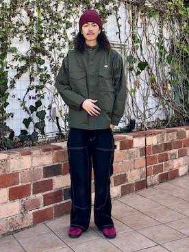 「DANTON（ダントン）のアイテム」を使った、BEAMSさん（メンズ・178cm）の冬コーディネート