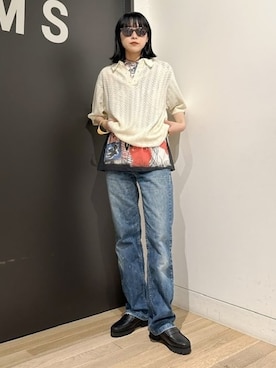 「BEAMS（ビームス）のアイテム（ポロシャツ）」を使った、BEAMSさん（レディース・163cm）の夏コーディネート