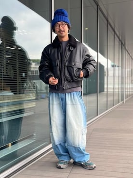 「アイテム（ダウンジャケット/コート）」を使った、BEAMSさん（メンズ・185cm）の秋コーディネート