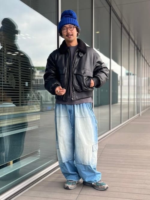 ビームス Beams 本革レザーダウンジャケット BEAMS ダウンジャケット ダウン ワイドショートフィット G-1