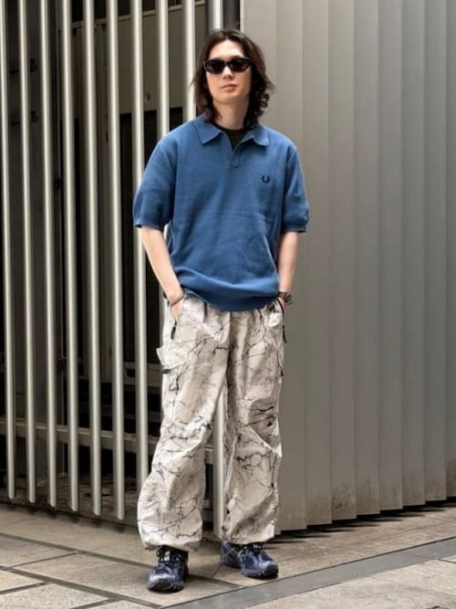 トップス 90s A.P.C. skipper knit polo gray トップス 90s A.P.C. skipper knit polo gray 別注】FRED PERRY