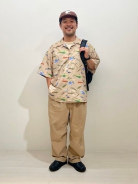 「BEAMS PLUS（ビームスプラス）のアイテム」を使った、BEAMSさん（メンズ・171cm）の夏コーディネート