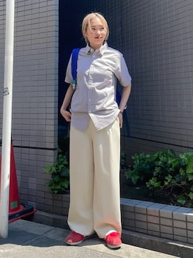 「BEAMS（ビームス）のアイテム（シャツ/ブラウス）」を使った、BEAMSさん（レディース・158cm）の夏コーディネート
