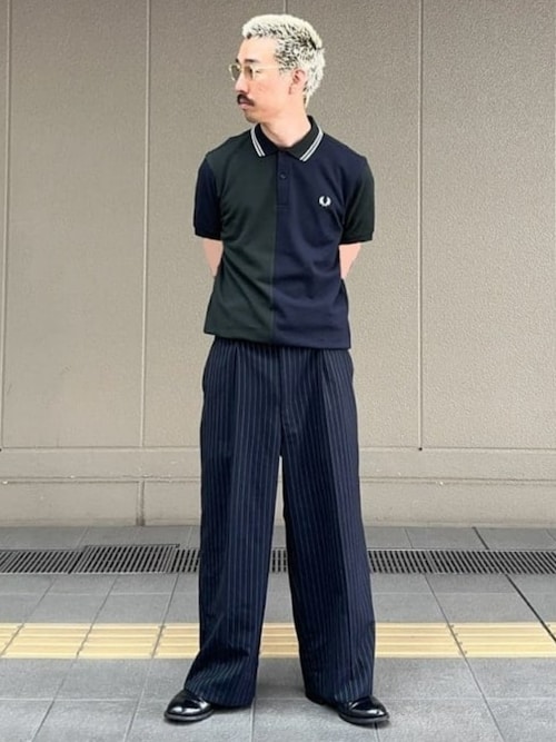 本日限定価格　FRED PERRY ネイビー ポロシャツ　M3600 XL FRED PERRY フレッドペリー メンズ ポロシャツ ポロ M3600