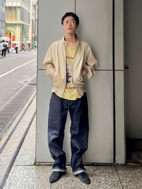 「Lee（リー）のアイテム（パンツ）」を使った、BEAMSさん（メンズ・175cm）の夏コーディネート