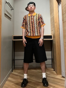 「Dickies（ディッキーズ）のアイテム」を使った、BEAMSさん（メンズ・173cm）の夏コーディネート