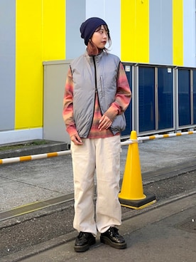 「BEAMS（ビームス）のアイテム（ニットキャップ/ビーニー）」を使った、BEAMSさん（レディース・164cm）の秋コーディネート