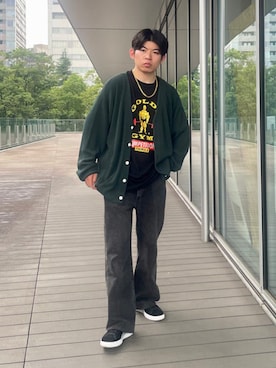 「BEAMS（ビームス）のアイテム（カーディガン/ボレロ）」を使った、BEAMSさん（メンズ・166cm）の夏コーディネート