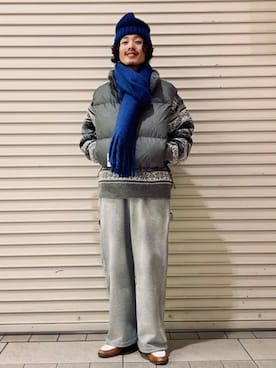 「アイテム（ベスト）」を使った、BEAMSさん（メンズ・165cm）の冬コーディネート