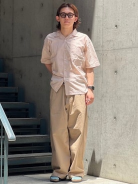 「アイテム（シャツ/ブラウス）」を使った、BEAMSさん（メンズ・168cm）の夏コーディネート