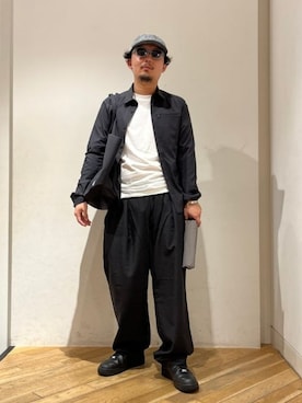 「ARC'TERYX（アークテリクス）のARC’TERYX / Kragg SL Cotton LS M（Tシャツ/カットソー、ホワイト系）」を使った、BEAMSさん（メンズ・173cm）の夏コーディネート