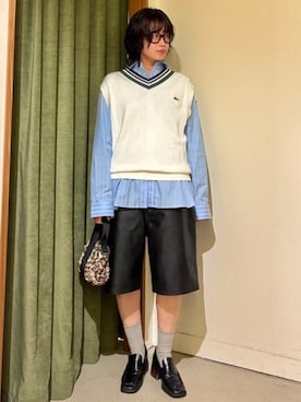 「BEAMS（ビームス）のアイテム（パンツ）」を使った、BEAMSさん（レディース・159cm）の春コーディネート
