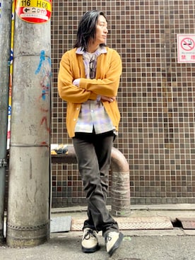 「BEAMS（ビームス）のアイテム（カーディガン/ボレロ）」を使った、BEAMSさん（メンズ・170cm）の冬コーディネート