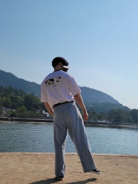 「CONVERSE（コンバース）のアイテム（Tシャツ/カットソー）」を使った、Kさん（メンズ・175cm）の春コーディネート