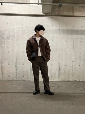 「ZIP FIVE（ジップファイブ）のアイテム（ブルゾン）」を使った、Kさん（メンズ・175cm）の冬コーディネート