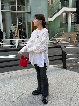 KASAHARA_156cmさん（レディース・156cm）の冬コーディネート