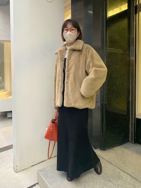 「Coming soon…」｜「アイテム（その他アウター）」を使った、KASAHARA_156cmさん（レディース・156cm）の冬コーディネート