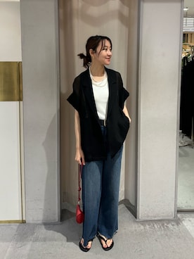 「SHENERY（シーナリー）のアイテム（ジャケット/アウター）」を使った、KASAHARA_156cmさん（レディース・156cm）の夏コーディネート