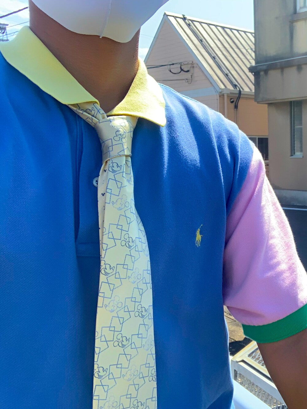 「タックイン、夏コーデ、ラルフローレン」｜「POLO RALPH LAURENのアイテム（シャツ/ブラウス、ブルー系）」を使った、ともきさん（メンズ・172cm）の秋コーディネートの1枚目の写真