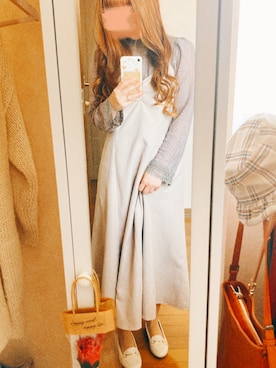 「PROPORTION BODY DRESSING（プロポーションボディドレッシング）のアイテム（ワンピース/ドレス）」を使った、yuuri🍫さん（レディース・151cm）の春コーディネート