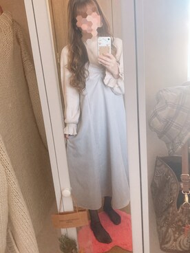 「PROPORTION BODY DRESSING（プロポーションボディドレッシング）のアイテム（ワンピース/ドレス）」を使った、yuuri🍫さん（レディース・151cm）の冬コーディネート