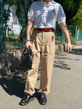 ポロシャツ ホワイト系 を使った チノパン のレディース人気ファッションコーディネート Wear