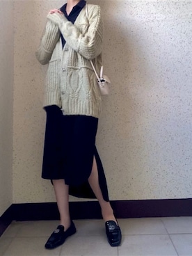 「秋トレンド2021」｜「アイテム（シャツワンピース）」を使った、LeNa🌻さん（レディース・169cm）の秋コーディネート