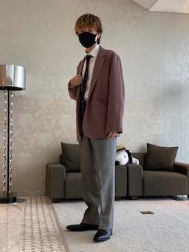 「LUCY（ルーシー）のアイテム（ジャケット/アウター）」を使った、Adelheidさん（メンズ・170cm）の秋コーディネート