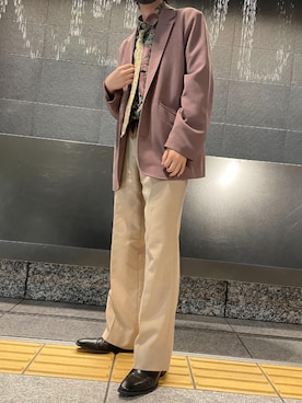 「LUCY（ルーシー）のアイテム（ジャケット/アウター）」を使った、Adelheidさん（メンズ・170cm）の秋コーディネート