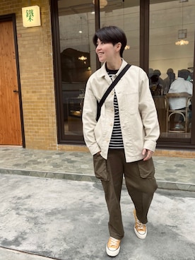 「MUJI」｜「アイテム（ジャケット/アウター）」を使った、vantomさん（レディース・158cm）の春コーディネート