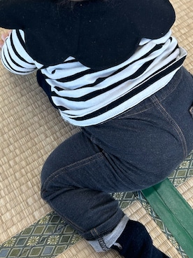 「アイテム（トップス）」を使った、Nachu.さん（キッズ・80cm）の冬コーディネート