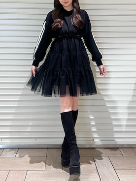 「スウェットワンピース」｜neneさん（レディース・164cm）の秋コーディネート