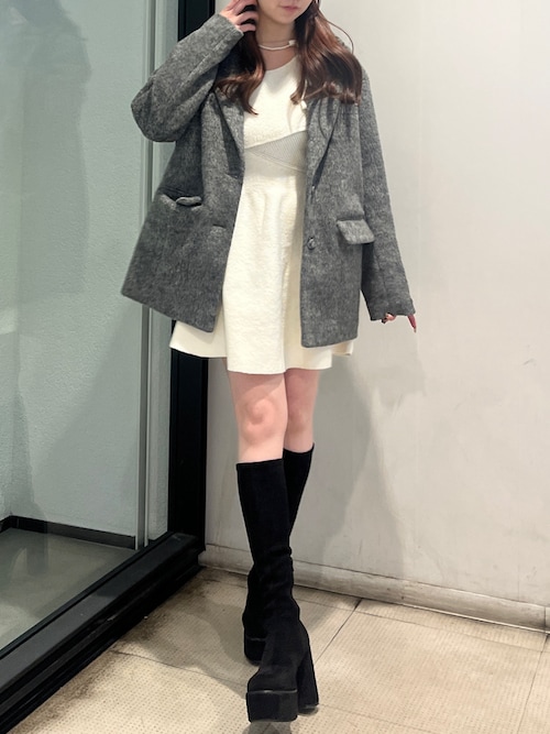 セール】ミニシャギーテーラードコート（テーラードジャケット