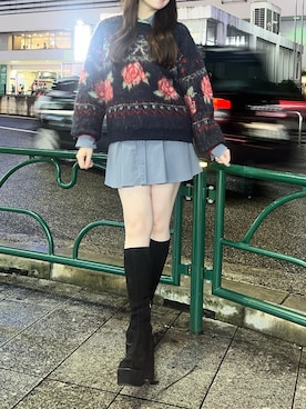 「アイテム（シャツワンピース）」を使った、neneさん（レディース・164cm）の秋コーディネート