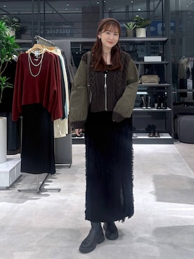 「アイテム（ニットキャップ/ビーニー）」を使った、マツコさん（レディース・163cm・30代）の秋コーディネート