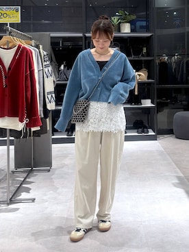 「アイテム（バンダナ/スカーフ）」を使った、マツコさん（レディース・163cm・30代）の秋コーディネート